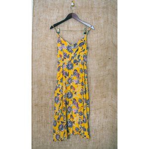 Renee C USA Midi Summer Dress, Spaghetti Strap Paisley Print with Pockets SMALL